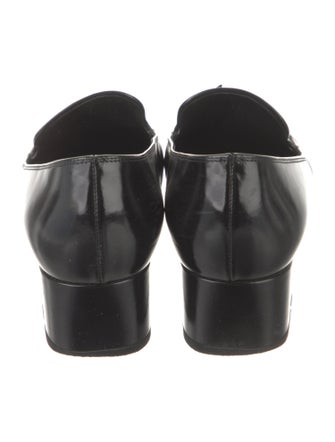Saint Laurent Leather Tassel Accents Loafers