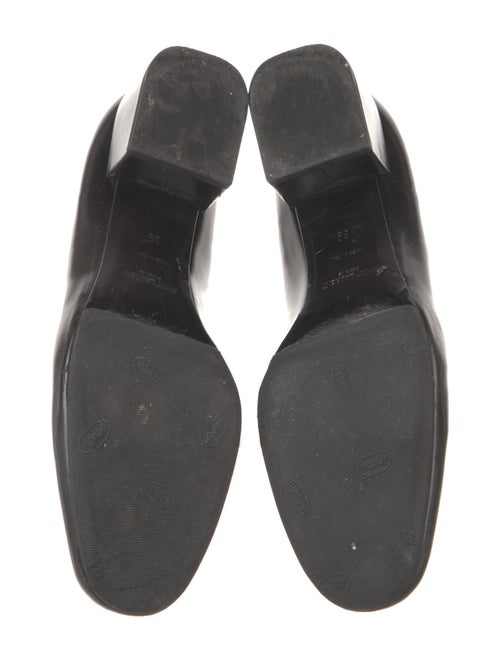 Saint Laurent Leather Tassel Accents Loafers