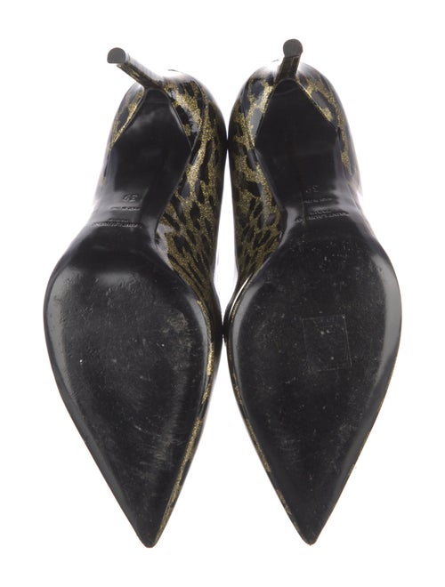 Saint Laurent Patent Leather Animal Print Pumps