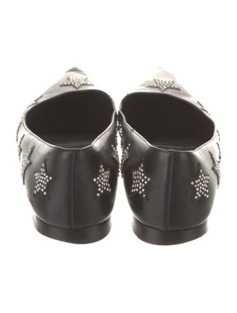 Saint Laurent Leather Studded Accents Flats