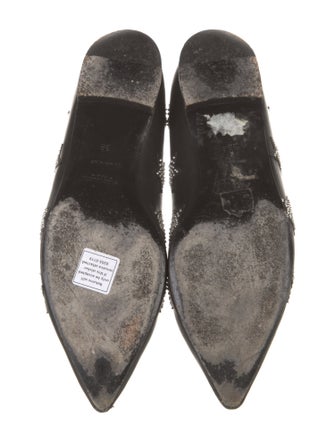 Saint Laurent Leather Studded Accents Flats