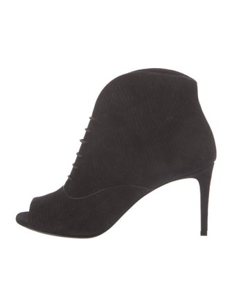 Saint Laurent Suede Lace-Up Boots