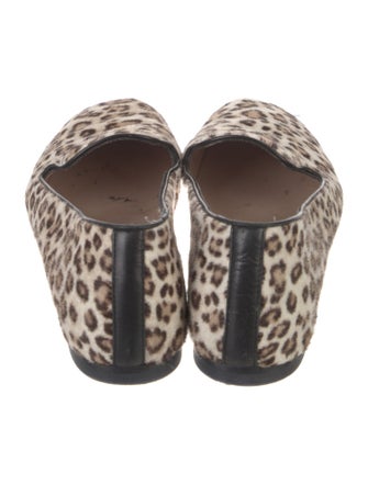 Stuart Weitzman Ponyhair Animal Print Loafers