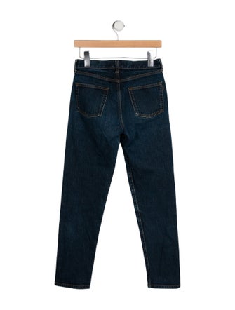 Saint Laurent Mid-Rise Straight Leg Jeans