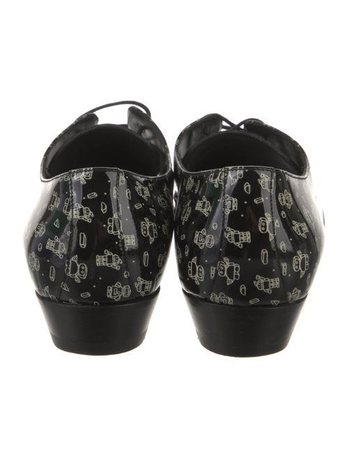 Saint Laurent Patent Leather Printed Derby Shoes