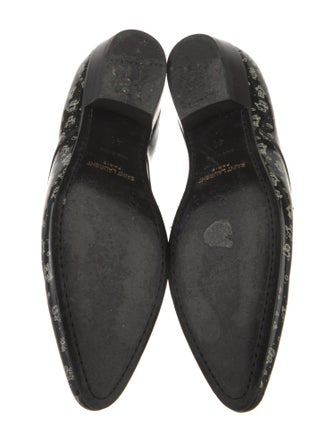 Saint Laurent Patent Leather Printed Derby Shoes