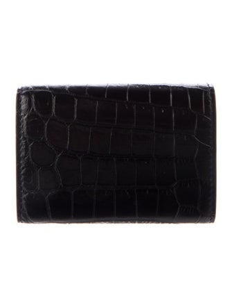 Saint Laurent Embossed Leather Printed Wallet