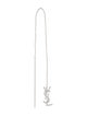 Saint Laurent 18K Diamond Cassandre Single Drop Earring