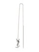 Saint Laurent 18K Diamond Cassandre Single Drop Earring