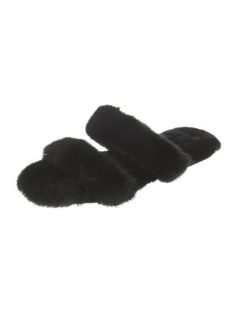 Saint Laurent Mink Slides
