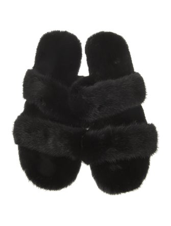 Saint Laurent Mink Slides