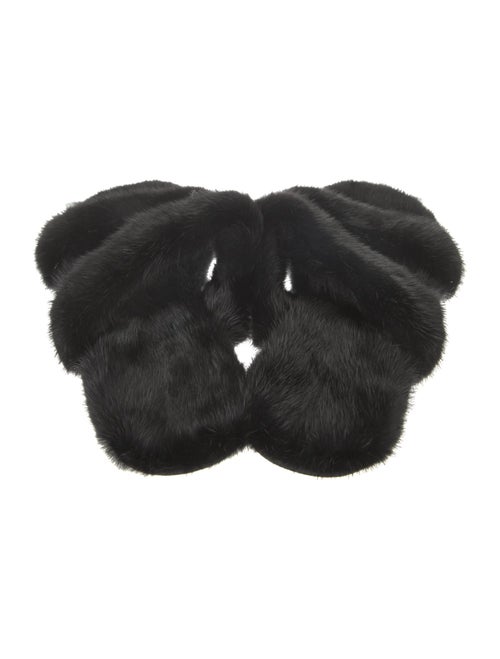 Saint Laurent Mink Slides