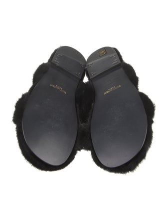 Saint Laurent Mink Slides