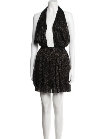 Saint Laurent Halterneck Knee-Length Dress
