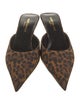 Saint Laurent Canvas Animal Print Mules