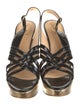 Saint Laurent Patent Leather Slingback Sandals