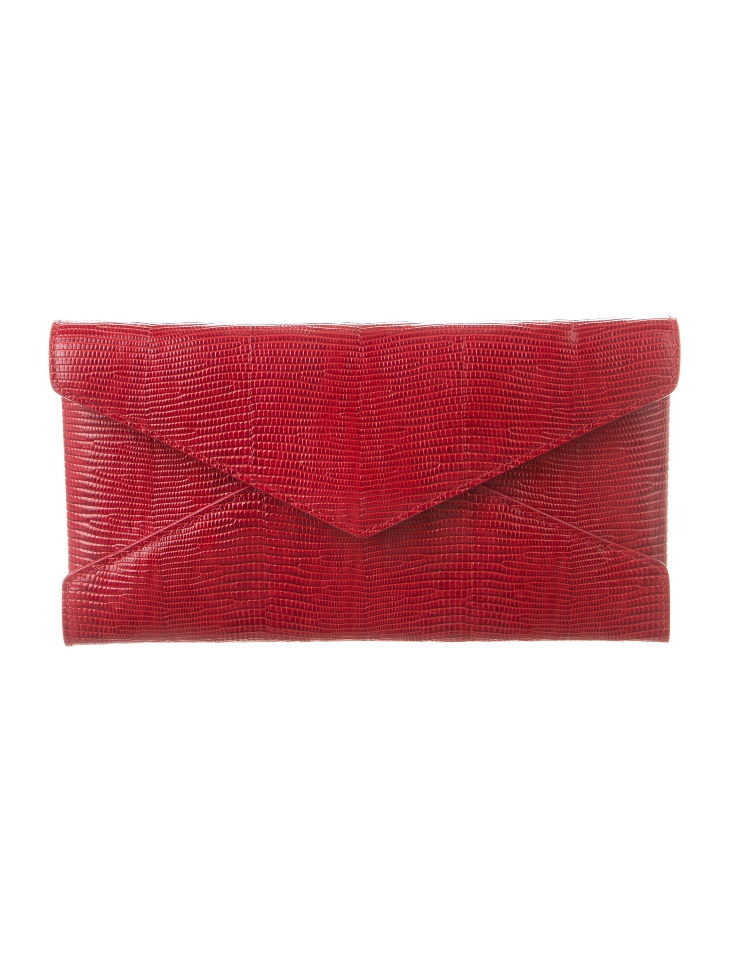 Saint Laurent 2022 'Paloma' Embossed Lizard Print Pouch
