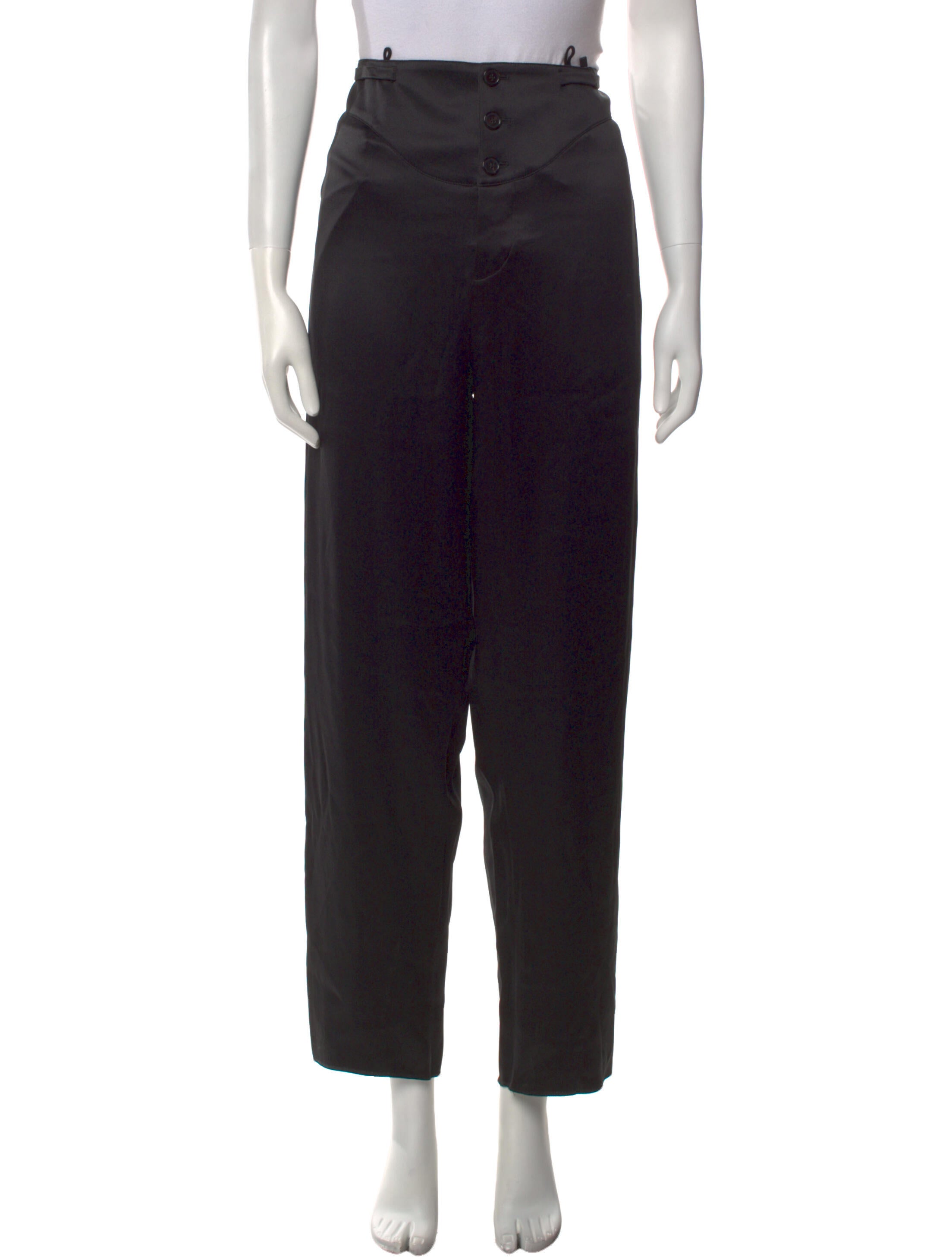 Saint Laurent Silk Straight Leg Pants w/ Tags