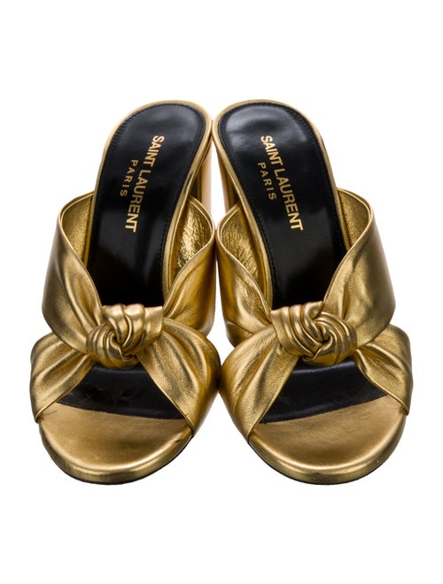 Saint Laurent Leather Slides