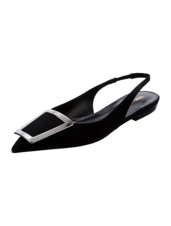 Saint Laurent Nylon Slingback Flats