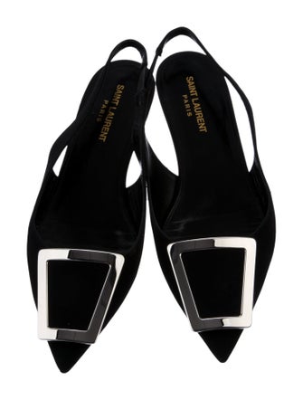 Saint Laurent Nylon Slingback Flats