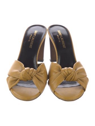 Saint Laurent Leather Slides