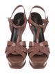 Saint Laurent Patent Leather T-Strap Sandals