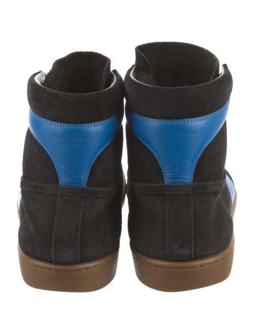 Saint Laurent Suede Colorblock Pattern Sneakers