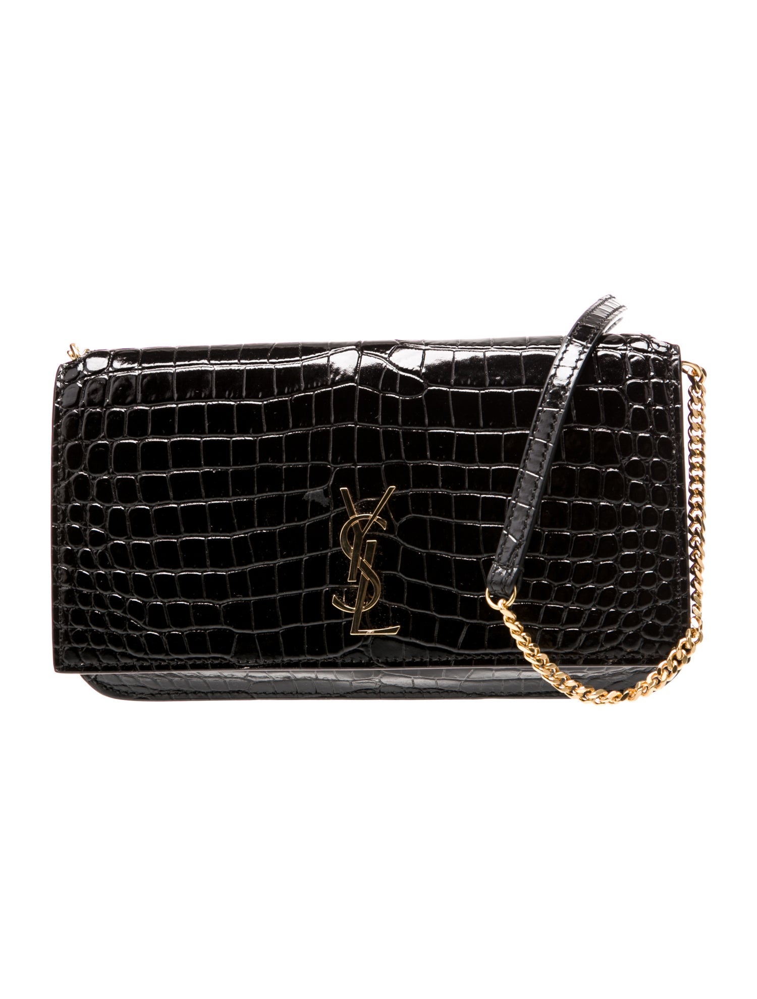 Saint Laurent Embossed Leather Cassandre