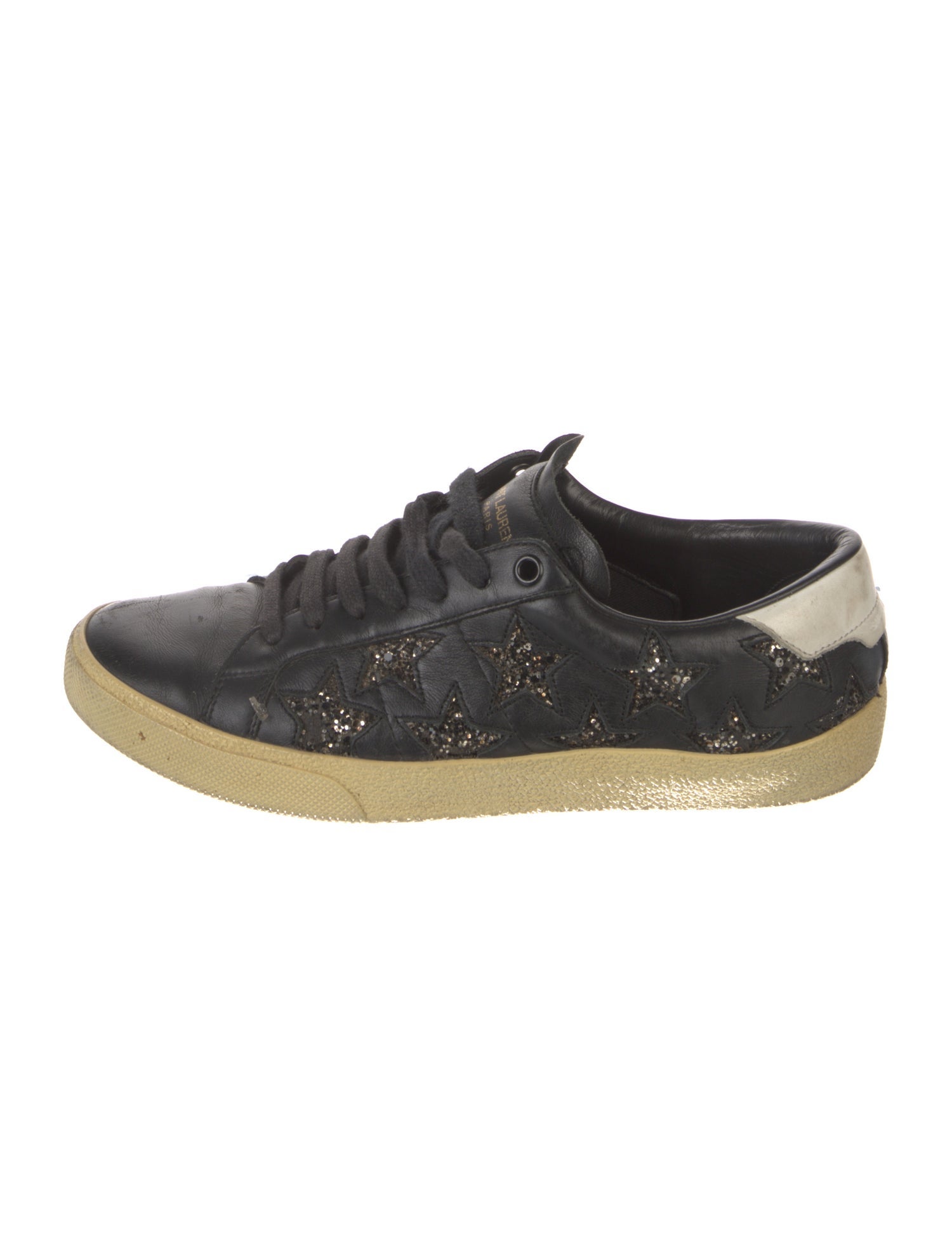 Saint Laurent Leather Printed Sneakers