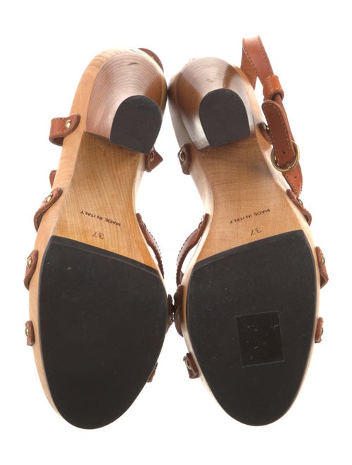 Saint Laurent Leather T-Strap Sandals