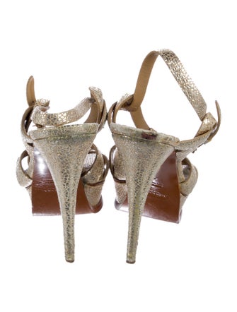 Saint Laurent Leather Gladiator Sandals