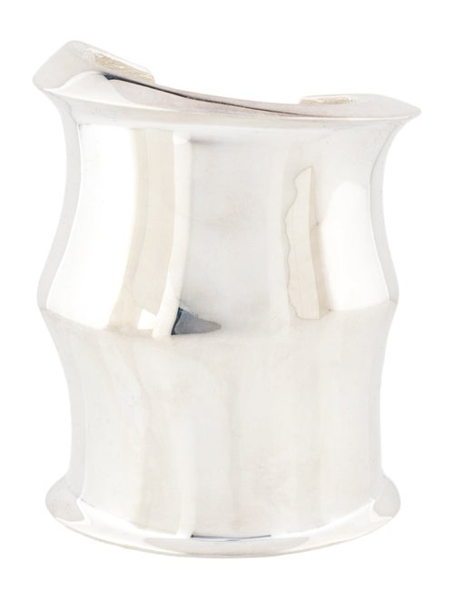 Saint Laurent Wide Ridged Cuff