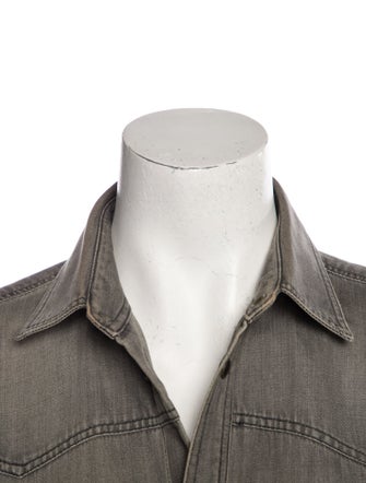 Saint Laurent Long Sleeve Button-Up Top