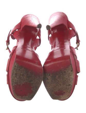 Saint Laurent Leather Slingback Sandals