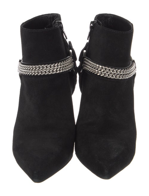 Saint Laurent Suede Chain-Link Accents Boots
