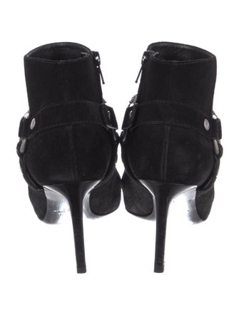 Saint Laurent Suede Chain-Link Accents Boots