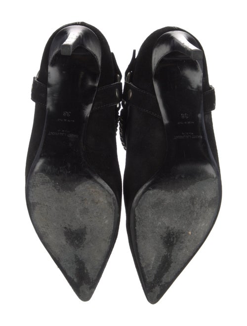 Saint Laurent Suede Chain-Link Accents Boots