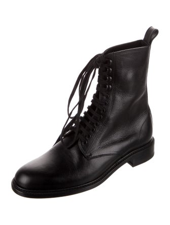 Saint Laurent Suede Combat Boots