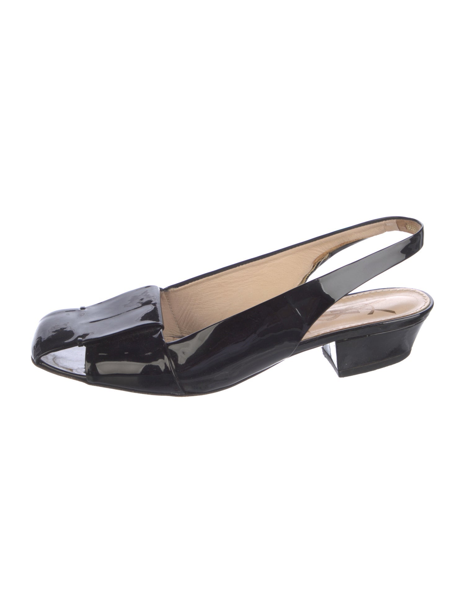Saint Laurent Patent Leather Slingback Pumps