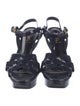 Saint Laurent Patent Leather T-Strap Sandals