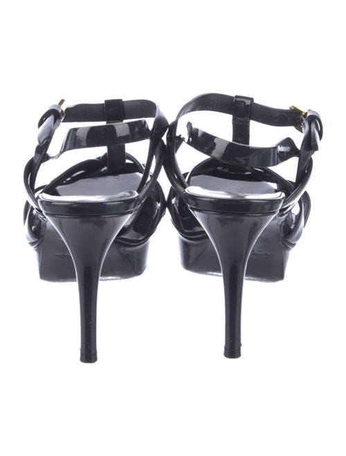 Saint Laurent Patent Leather T-Strap Sandals
