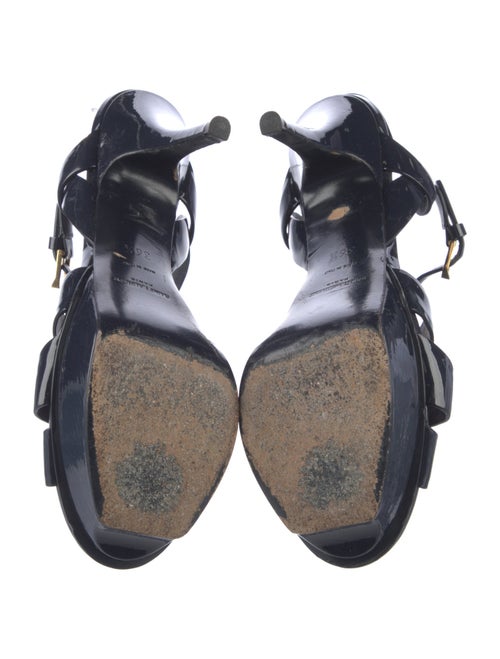 Saint Laurent Patent Leather T-Strap Sandals