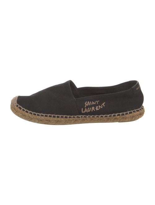 Saint Laurent Canvas Embroidered Accent Espadrilles