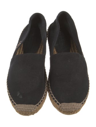 Saint Laurent Canvas Embroidered Accent Espadrilles