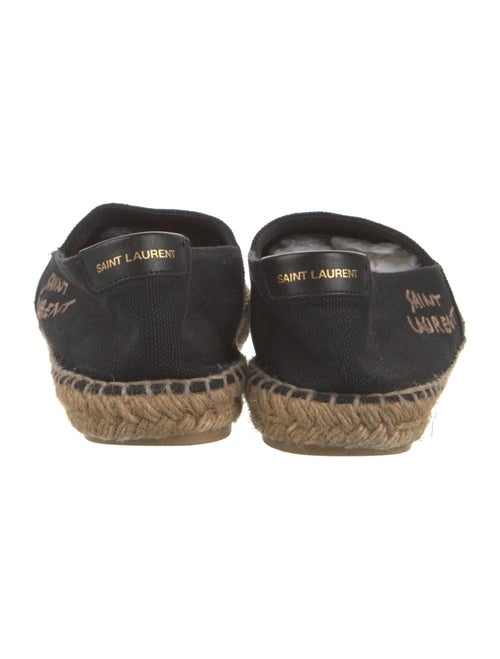 Saint Laurent Canvas Embroidered Accent Espadrilles