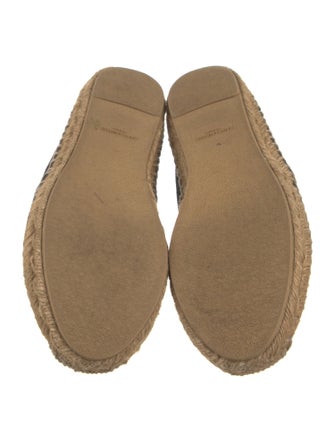 Saint Laurent Canvas Embroidered Accent Espadrilles