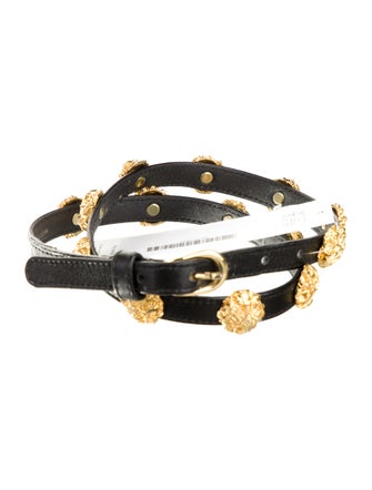 Saint Laurent Skinny Leather Belt