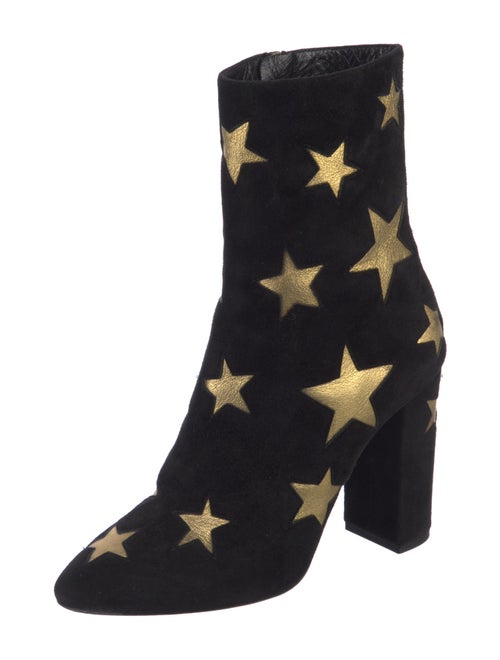 Saint Laurent Suede Printed Boots