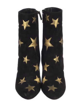 Saint Laurent Suede Printed Boots